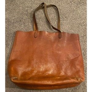 Women's Madewell The Transport Tote English Saddle Brown Leather Bag Style 53228